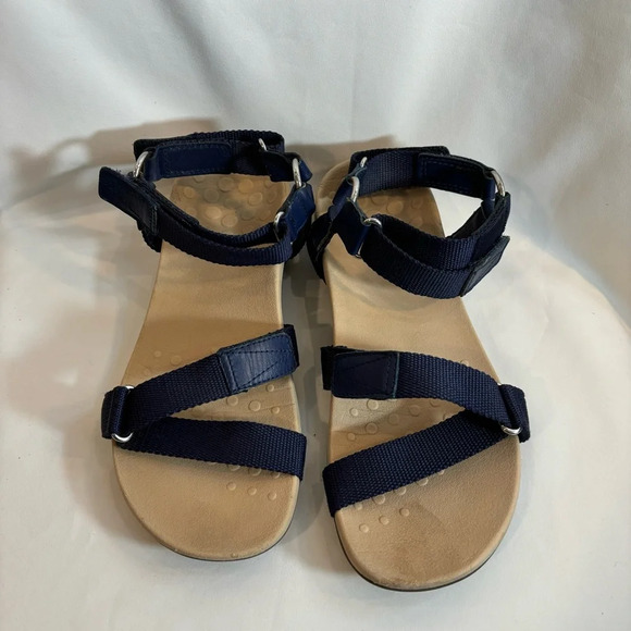 VIONIC Sz 8 Candace Sandals Adjustable Velcro Closure Podiatrist Design Footbed - Picture 2 of 8